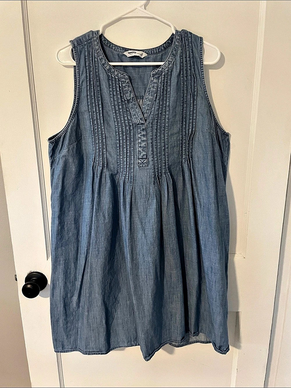 Sonoma Denim Sleeveless Mini Dress Size XL
